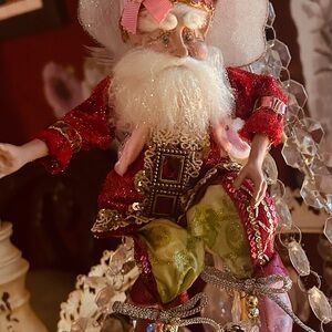 Mark Roberts Glittering elf  with Red and Green Accents.